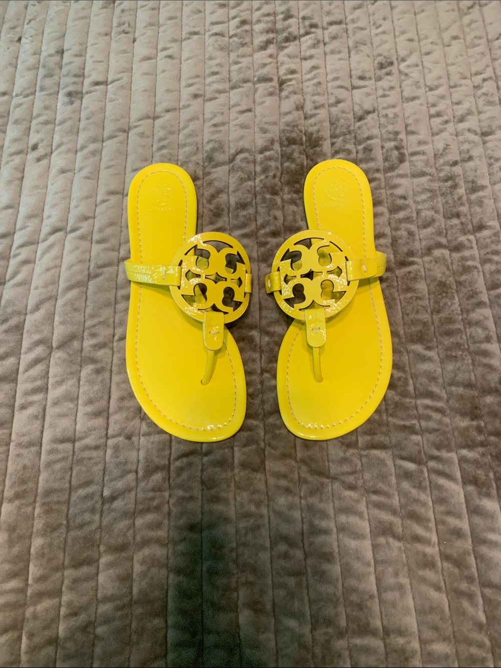 Yellow Tory Burch Thong Sandals
